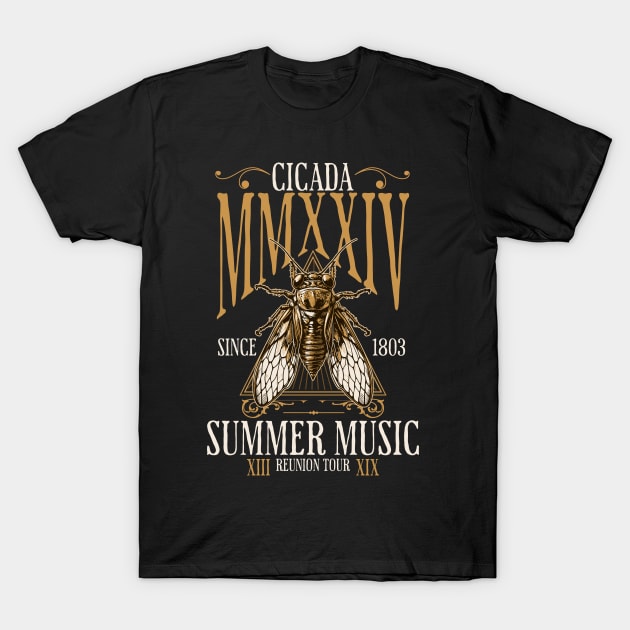 Cicada 2024 Reunion Tour - Brood XIX Brood XIII T-Shirt by OrangeMonkeyArt